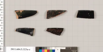 Terracotta rim fragments of kylikes (drinking cups)