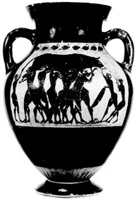 AMPHORA, BELLY, TYPE B (ATHENIAN, BLACK-FIGURE)
