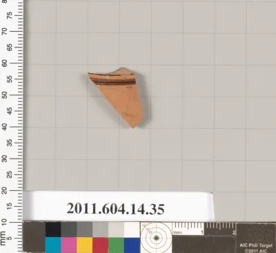 Terracotta fragment of a kylix (drinking cup)