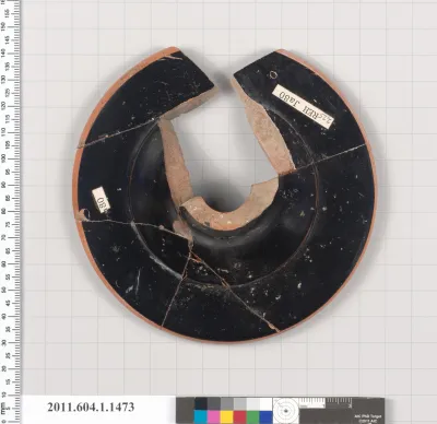 Terracotta fragment of a kylix (drinking cup)