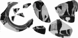 STAMNOS, FRAGMENTS (ATHENIAN, RED-FIGURE)