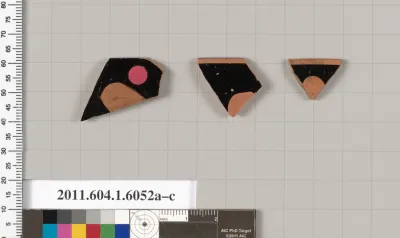 Terracotta rim fragments of kylikes (drinking cups)