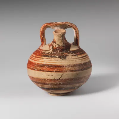 Terracotta stirrup jar