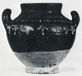 STAMNOS (SOUTH ITALIAN, GNATHIAN, BLACK GLAZE)