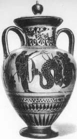 AMPHORA, NECK (ATHENIAN, BLACK-FIGURE)