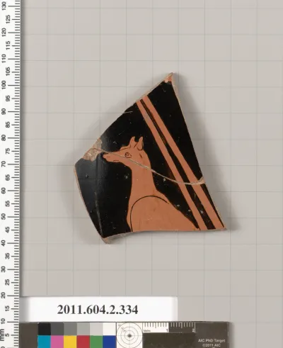 Terracotta fragment of a column-krater (bowl for mixing wine and water)