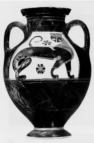 AMPHORA, BELLY, TYPE B (ATHENIAN, BLACK-FIGURE)