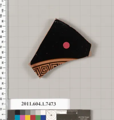 Terracotta fragment of a kylix (drinking cup)