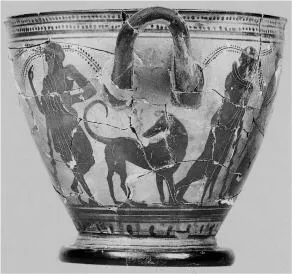 SKYPHOS (ATHENIAN, BLACK-FIGURE)