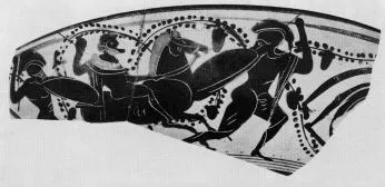 CUP, FRAGMENT (ATHENIAN, BLACK-FIGURE)