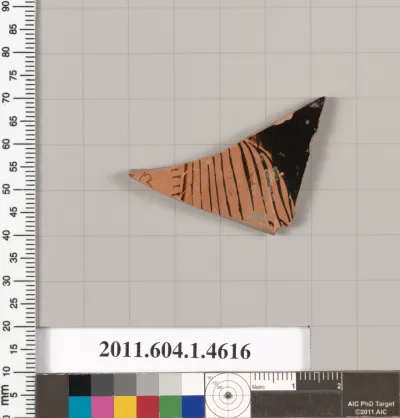 Terracotta fragment of a kylix (drinking cup)