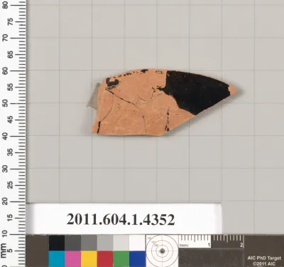 Terracotta fragment of a kylix (drinking cup)