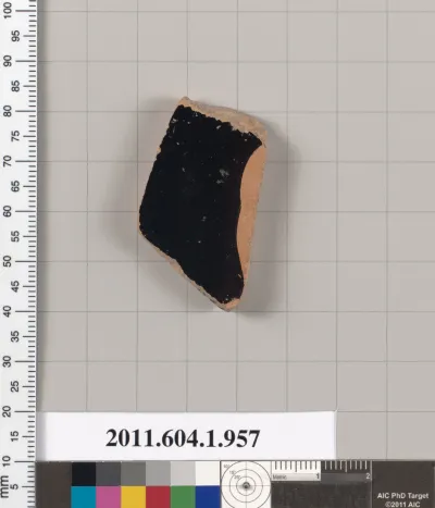 Terracotta fragment of a kylix (drinking cup)