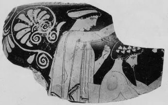 STAMNOS, FRAGMENT (ATHENIAN, RED-FIGURE)