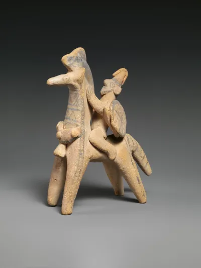 Terracotta horse and rider