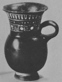 MUG (SOUTH ITALIAN, GNATHIAN, BLACK GLAZE)