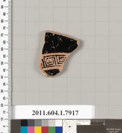 Terracotta fragment of a kylix (drinking cup)