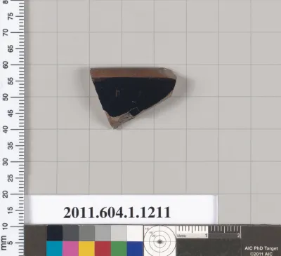 Terracotta rim fragment of a kylix (drinking cup)