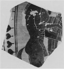 KRATER, COLUMN, FRAGMENT (ATHENIAN, BLACK-FIGURE)