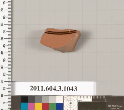 Terracotta fragment of a plate?