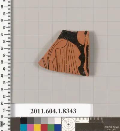 Terracotta fragment of a kylix (drinking cup)