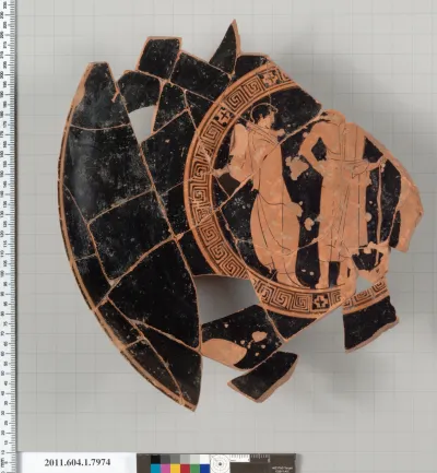 Terracotta fragment of a kylix (drinking cup)