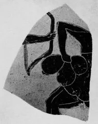 AMPHORA, NECK, FRAGMENT (ETRUSCAN, BLACK-FIGURE)