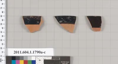 Terracotta rim fragments of kylikes(drinking cups)