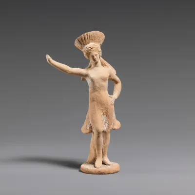 Terracotta statuette of a dancing girl