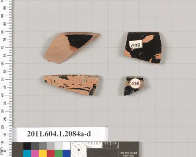Terracotta rim fragments of kylikes (drinking cups)