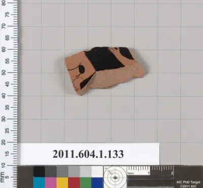 Terracotta fragment of a kylix (drinking cup)