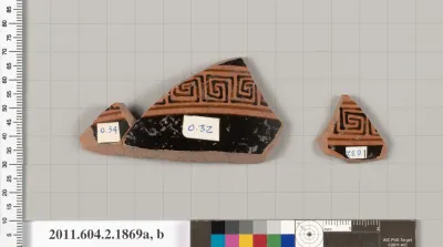 Terracotta fragments of skyphoi (deep drinking cups)