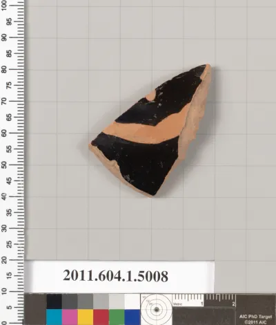 Terracotta fragment of a kylix (drinking cup)