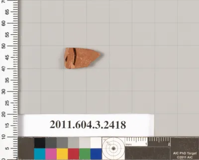 Terracotta fragment of a kylix: eye-cup (drinking cup)