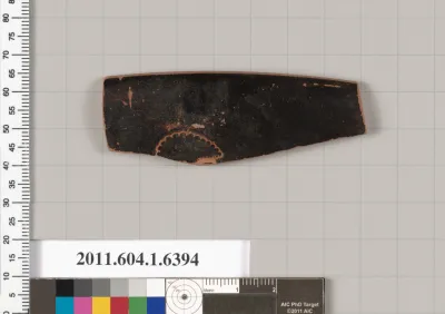 Terracotta rim fragment of a kylix (drinking cup)