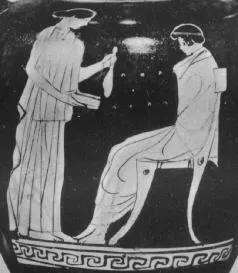 AMPHORA, NECK (ATHENIAN, RED-FIGURE)