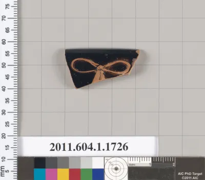 Terracotta rim fragment of a kylix (drinking cup)