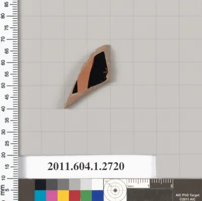 Terracotta fragment of a kylix (drinking cup)