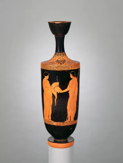 Terracotta lekythos (oil flask)