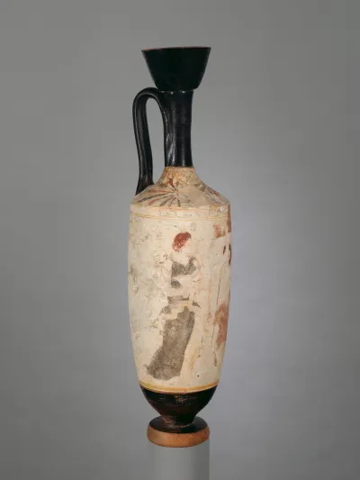 Terracotta lekythos (oil flask)