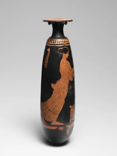 Terracotta alabastron (perfume vase)