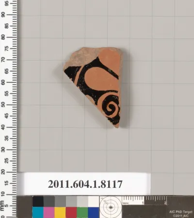 Terracotta fragment of a kylix (drinking cup)