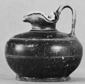 OINOCHOE (CORINTHIAN, BLACK GLAZE)