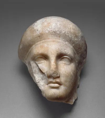 Head of a Female Attendant from a Grave Naiskos