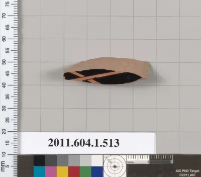 Terracotta fragment of a kylix (drinking cup)