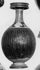 BOTTLE (SOUTH ITALIAN, GNATHIAN, BLACK GLAZE)