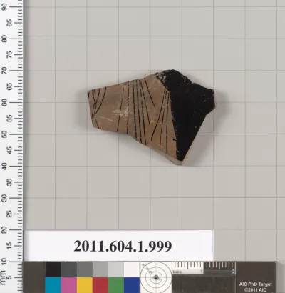 Terracotta fragment of a kylix (drinking cup)