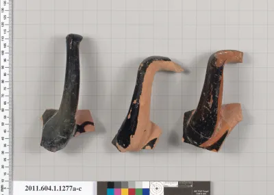 Terracotta fragments of kylikes (drinking cups)