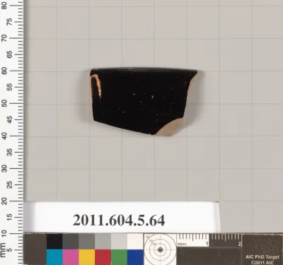 Terracotta rim fragment of a kylix (drinking cup)