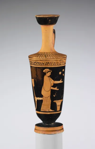 Terracotta lekythos (oil flask)